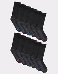 Hanes Men's FreshIQ X-Temp Active Cool Big and Tall Crew Socks 12-Pack