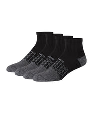 Hanes Absolute Comfort Men's Ankle Socks Pack, 4-Pair Pack, Cushioned Moisture-Wicking Seamless Toe Pack