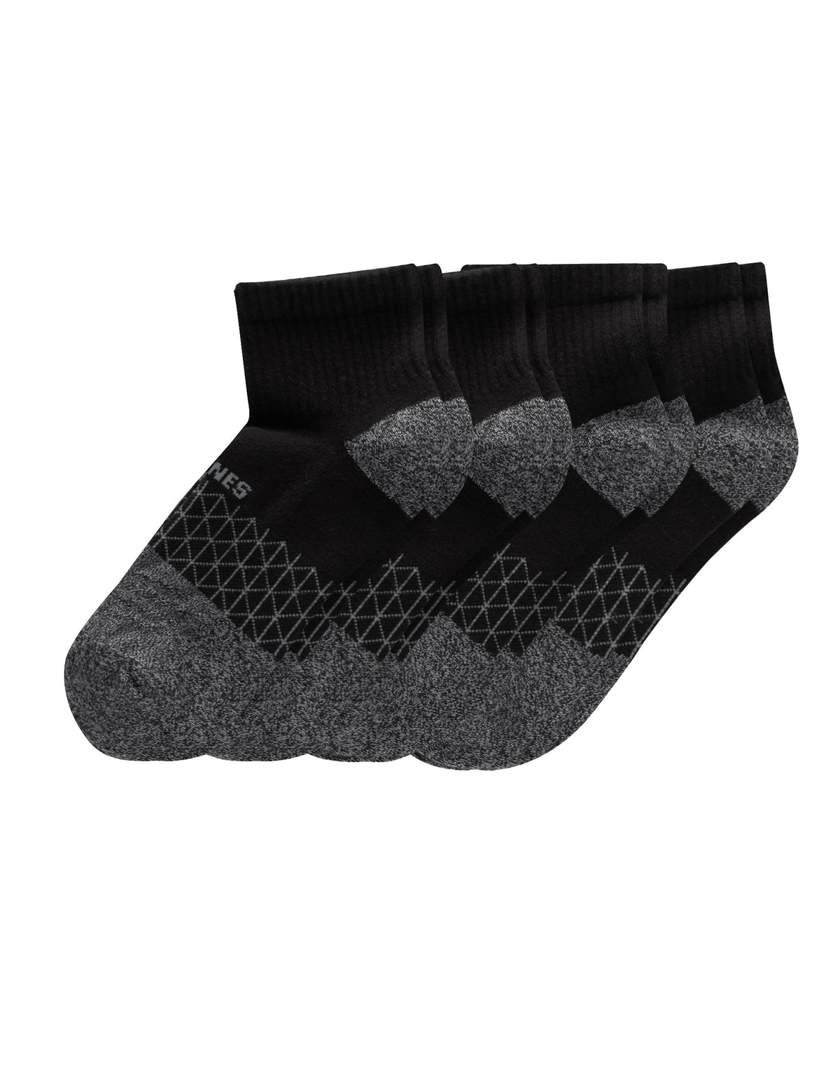 Hanes Absolute Comfort Men's Ankle Socks Pack, 4-Pair Pack, Cushioned Moisture-Wicking Seamless Toe Pack