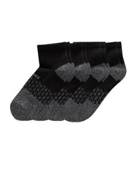 Hanes Absolute Comfort Men's Ankle Socks Pack, 4-Pair Pack, Cushioned Moisture-Wicking Seamless Toe Pack
