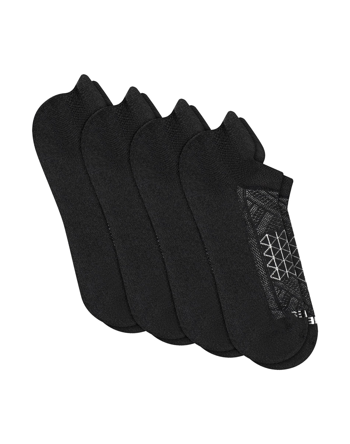 Hanes Absolute Run Men's Socks Pack, 4-Pair Pack, Heel-Shield Tab, Moisture Wicking