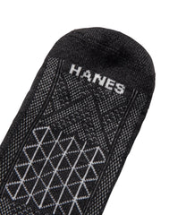 Hanes Absolute Run Men's Socks Pack, 4-Pair Pack, Heel-Shield Tab, Moisture Wicking