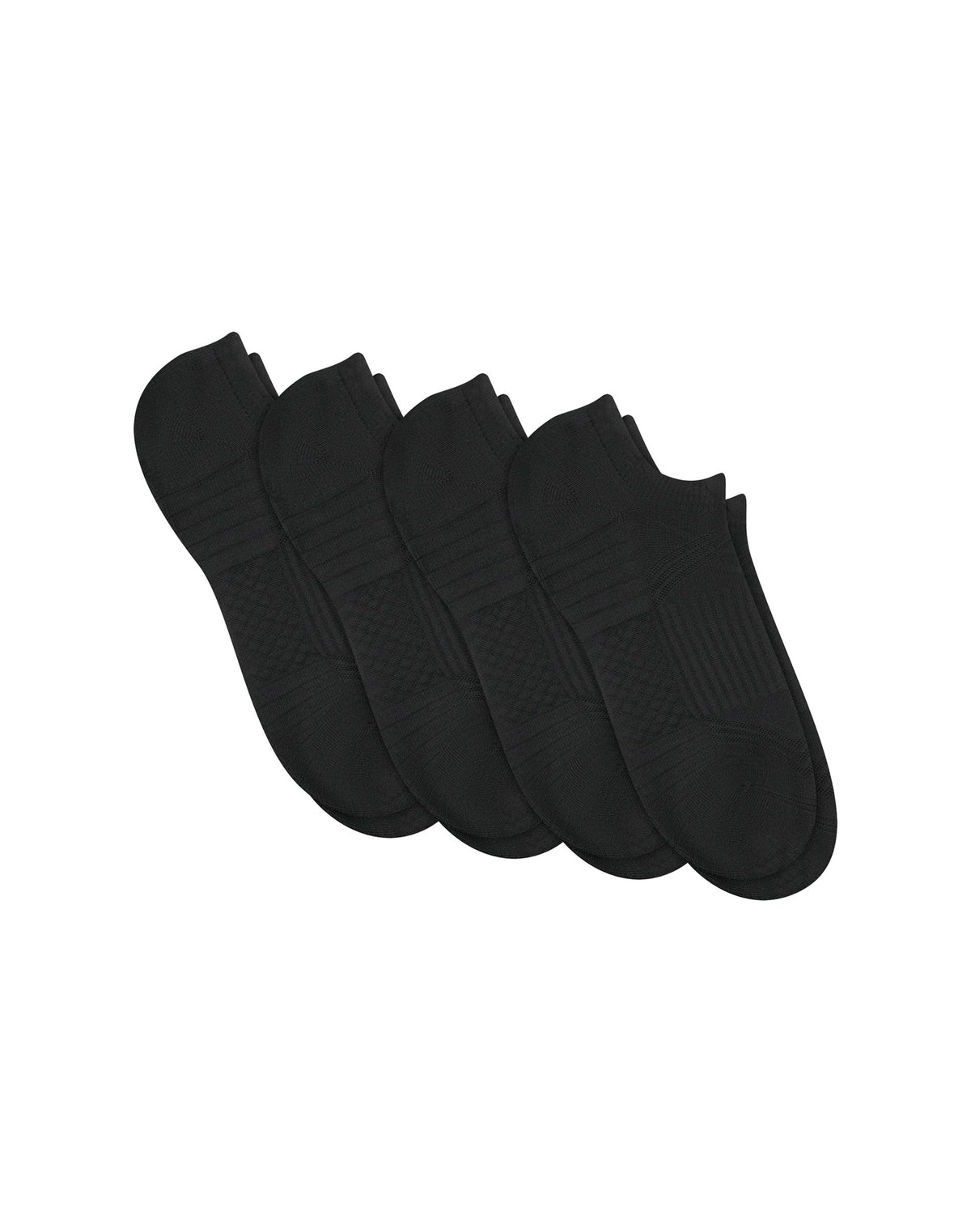 Hanes Moves Impact Zone Men's No Show Socks Pack, 4-Pair Pack, X-Temp, Moisture Wicking