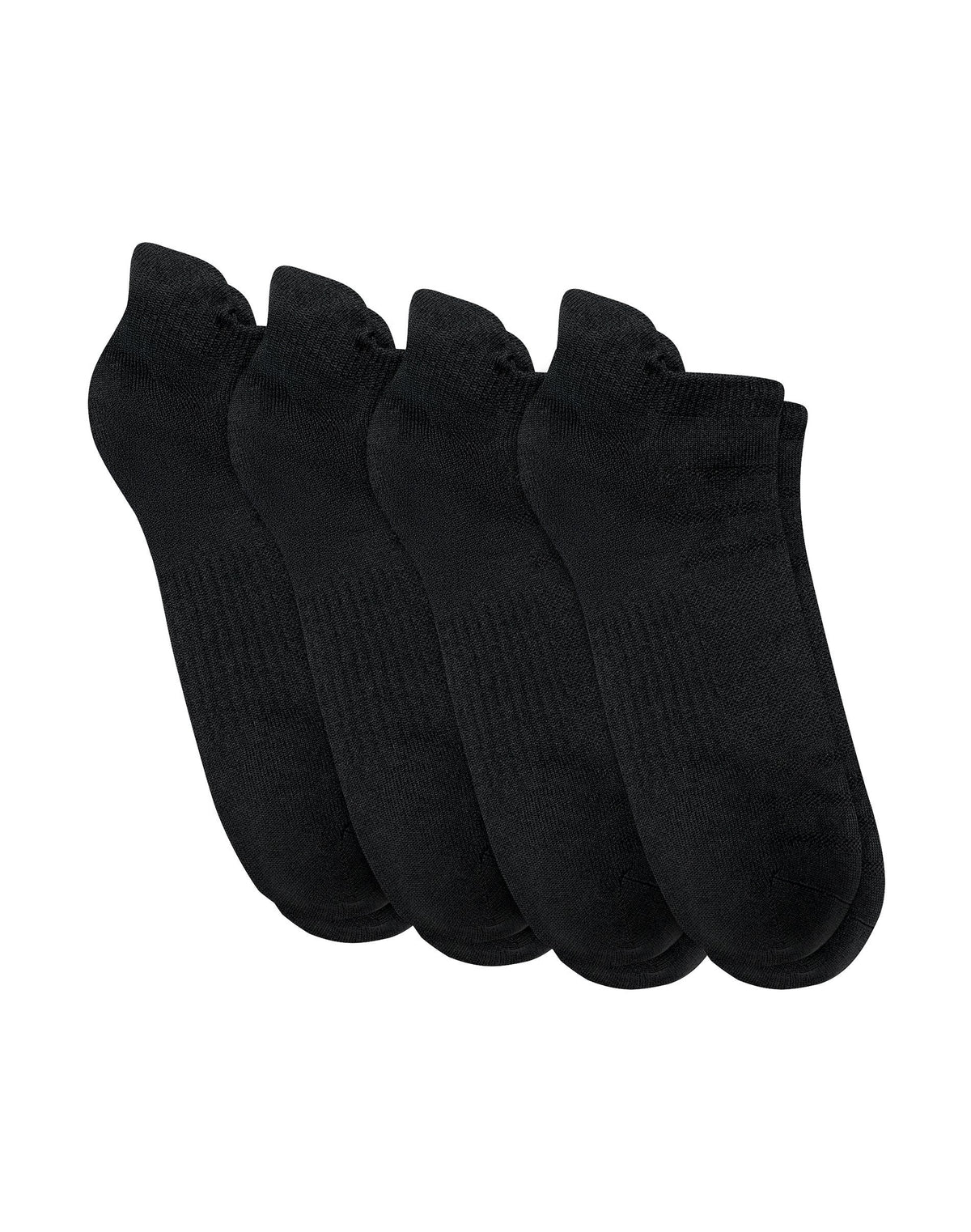 Hanes Moves Men's No-Show Socks Pack, 4-Pair Pack, 360 Stretch, Lightweight, Moisture Wicking