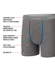 Hanes Comfort Flex Boys' Boxer Brief Underwear, 10-Pack
