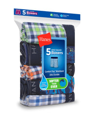 Hanes Boys Comfort Flex Woven Boxer 5-Pack