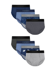 Hanes Boys' Underwear Boxer Briefs Cotton-Stretch, 8-Pack, Prints