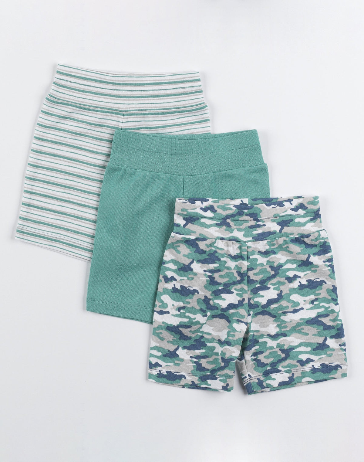 Hanes Flexy Baby Knit Baby Shorts, 4-Way Stretch, Boys & Girls, 3-Pack
