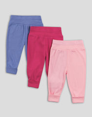 Hanes Flexy Baby Knit Pull-On Jogger Pants, 4-Way Stretch, Adjustable Waistband and Cuffs, Boys & Girls, 3-Pack
