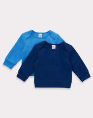 Hanes Flexy Baby Fleece Pull-On Sweatshirts, Adjustable Cuffs, Boys & Girls, 2-Pack