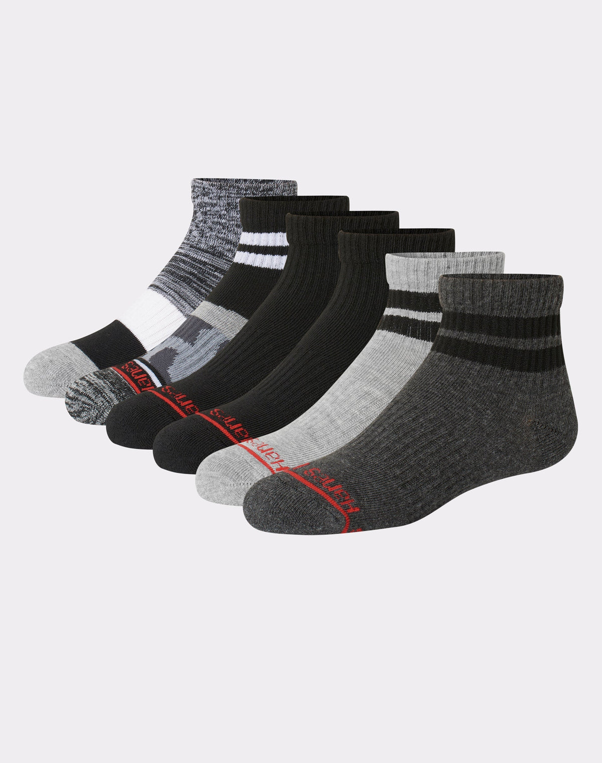 Hanes Originals Boys' Ankle Socks, Moisture Wicking, 6-Pairs