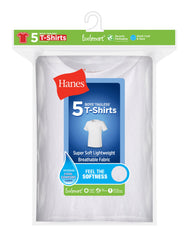 Hanes Boys' Crewneck Undershirt, 5-Pack