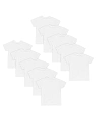 Hanes Boys' Undershirt T-Shirt Pack, 10-Pack, White