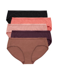 Hanes Just My Size Women's Breathable Mesh Hipster Underwear, 5-Pack (Plus Size)