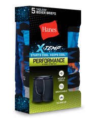 Hanes X-Temp Boys' Performance Boxer Brief Underwear, 5-Pack