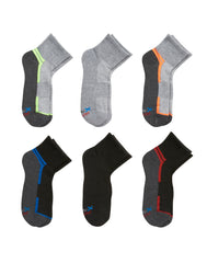 Hanes Boys' Performance Ankle Socks, X-Temp, 6-Pairs