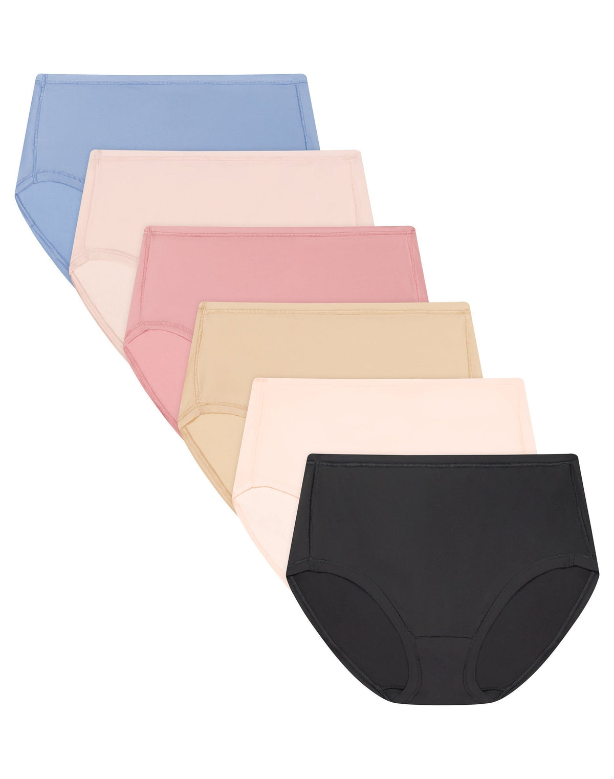 Hanes Women's Super Stretch Microfiber Modern Brief Underwear, Comfort Flex Fit, 6-Pack