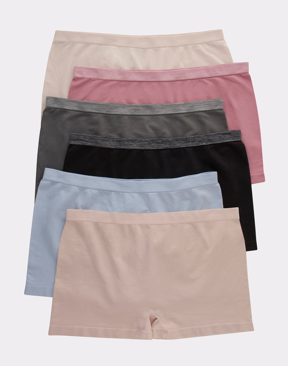 Hanes Women's Seamless Boyshort Underwear, Comfort Flex Fit, 6-Pack