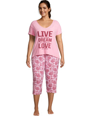 Live Dream Love Capri Plus Capri Sleep Set