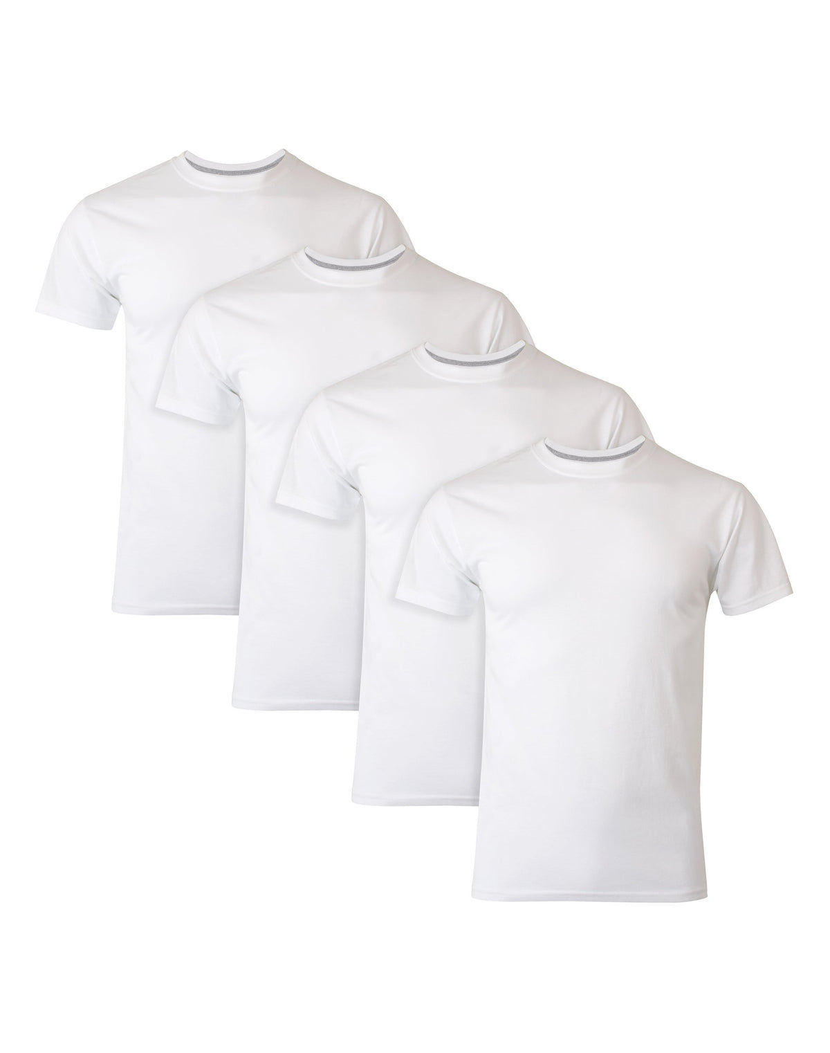 Hanes Men's Slim-Fit T-Shirt Undershirt Pack, 4-Pack, Moisture Wicking, Odor Control, Dyed