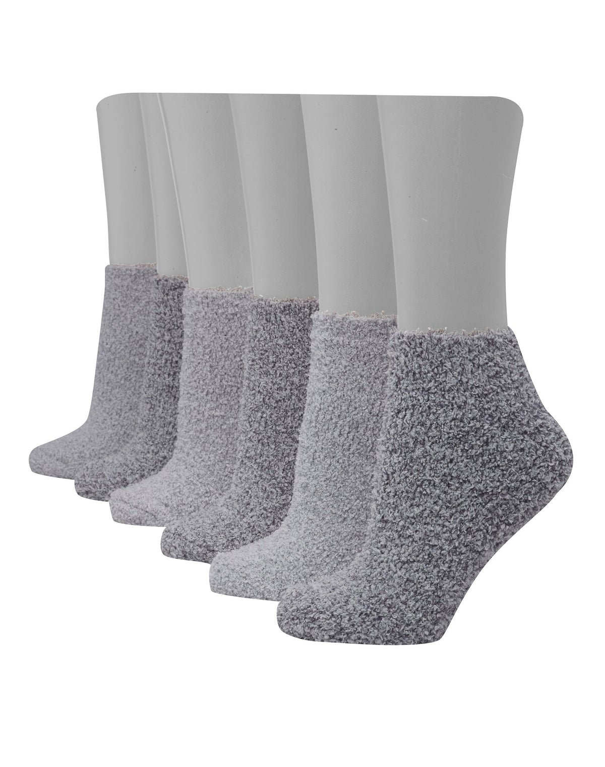 Hanes Women's Cozy No Show Socks, Assorted Solids, 6-Pairs
