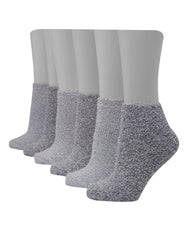 Hanes Women's Cozy No Show Socks, Assorted Solids, 6-Pairs