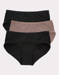 Hanes Women's Comfort, Period. Microfiber Hipster Period Underwear, Moderate Protection, 3-Pack