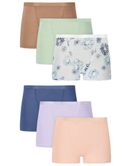 Hanes Originals SuperSoft Girls' Underwear Briefs Pack, 6-Pack, Moisture Wicking