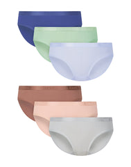 Hanes Originals SuperSoft Girls' Underwear Bikinis Pack, 6-Pack, Moisture Wicking
