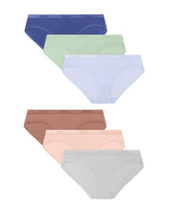 Hanes Originals SuperSoft Girls' Underwear Bikinis Pack, 6-Pack, Moisture Wicking