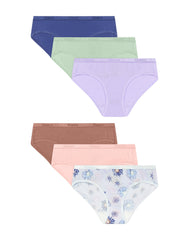 Hanes Originals SuperSoft Girls' Underwear Hipsters Pack, 6-Pack, Moisture Wicking