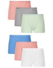 Hanes Originals SuperSoft Girls' Underwear Boxer Brief Pack, 6-Pack, Moisture Wicking