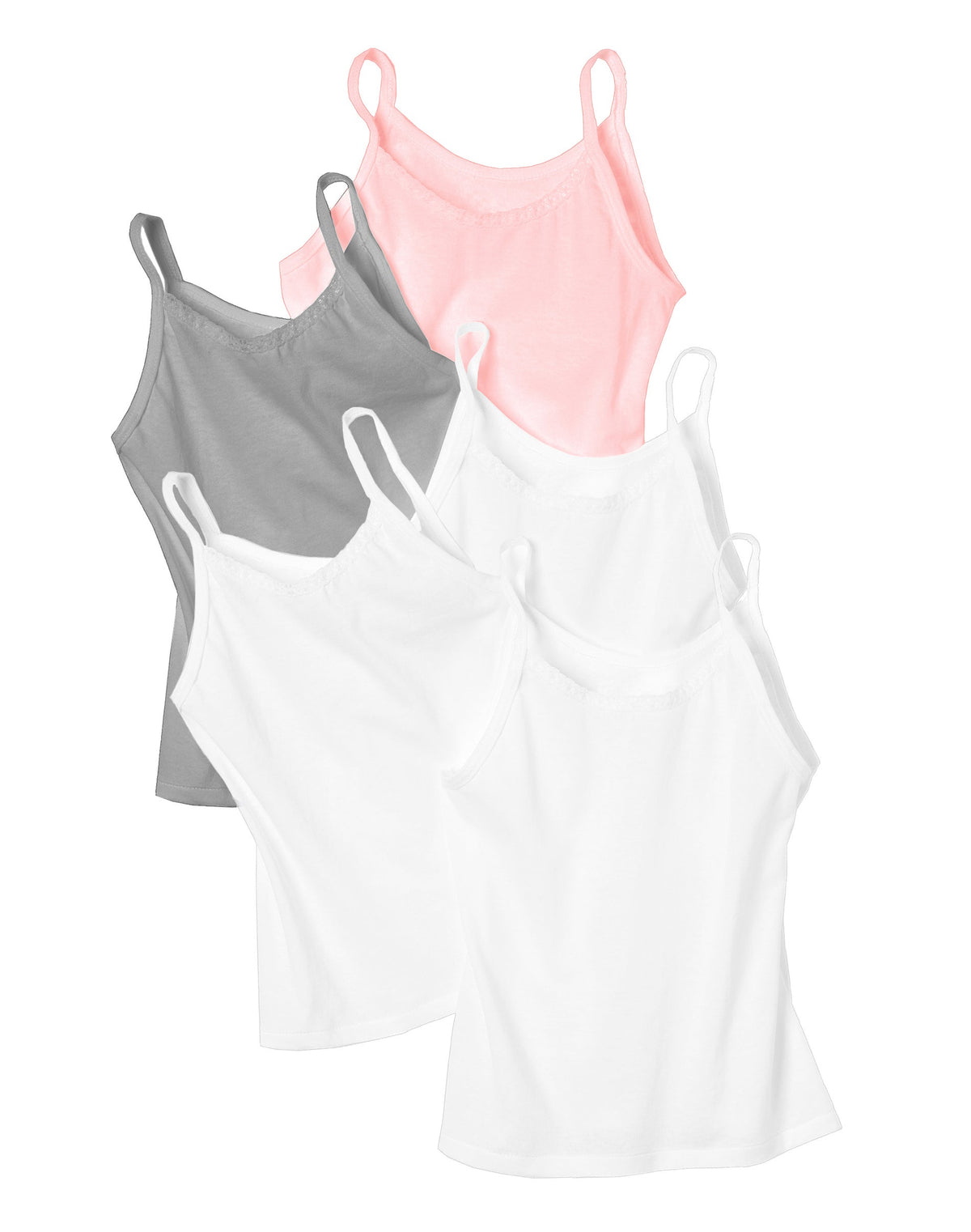 Hanes Girls' Knit Cami, 5-Pack