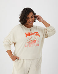 Hanes Women's Garment Dyed French Terry Sweatshirt (Plus Size)
