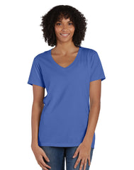 Hanes Women's Garment Dyed V-Neck T-Shirt