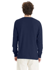 Hanes Unisex Garment Dyed Long Sleeve Cotton T-Shirt