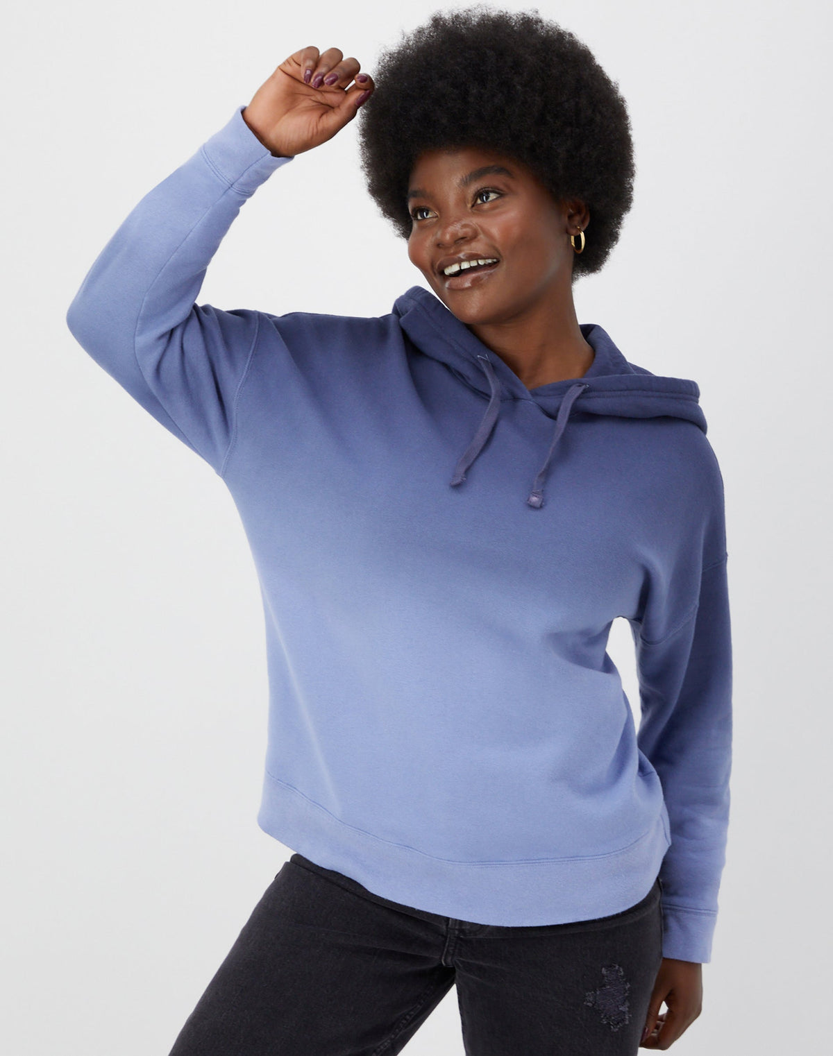 Hanes Women's Garment Dyed Fleece Hoodie, Ombre Dye