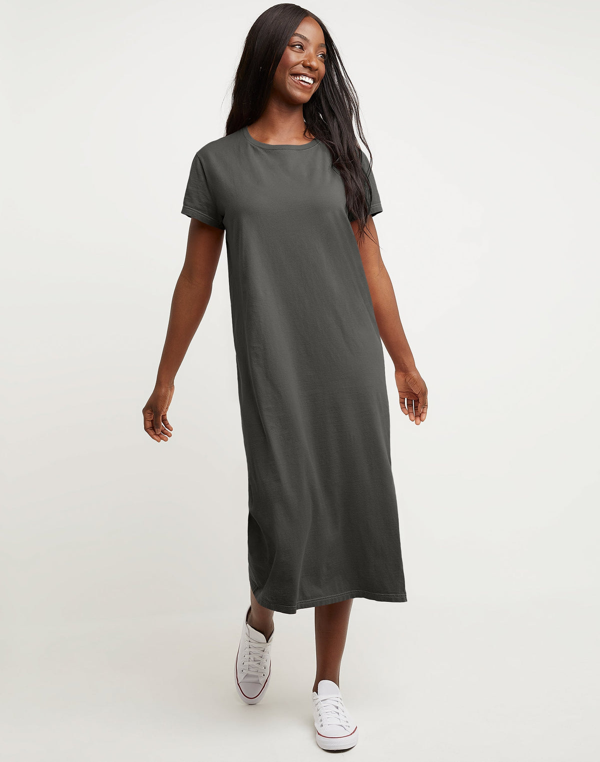 Hanes Women's Garment Dyed Midi Dress