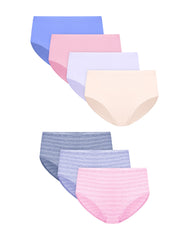 Hanes Pure Comfort Girls' Underwear Microfiber Brief, 7-Pack
