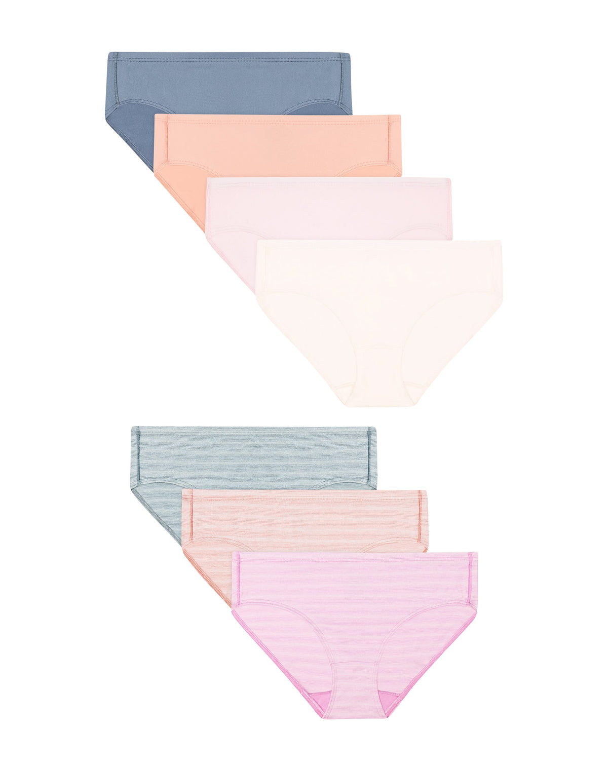 Hanes Pure Comfort Girls' Underwear Microfiber Hipster, 7-Pack