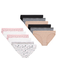 Hanes Girls' Underwear Bikini, 12-Pack, Cotton Stretch