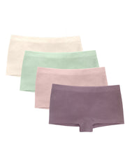 Hanes Girls' Tween Underwear Seamless Boyshort Pack, Assorted, 4-Pack