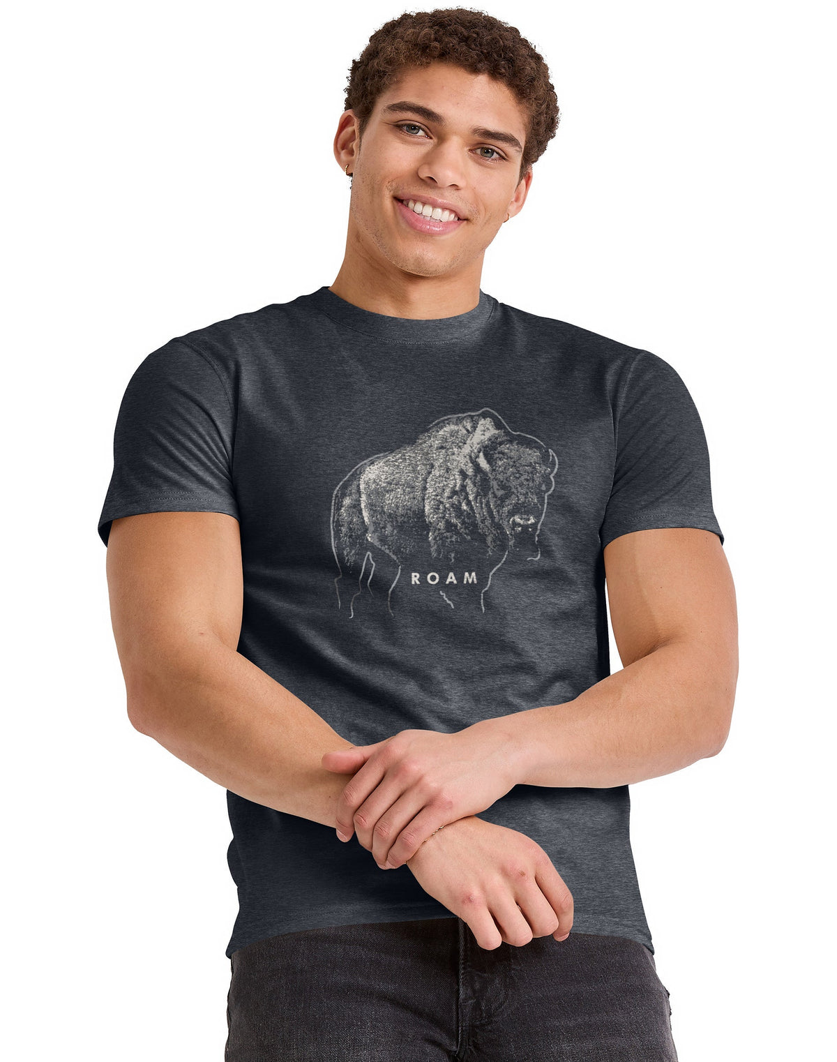 Hanes Men's Bison Roam Graphic Tee