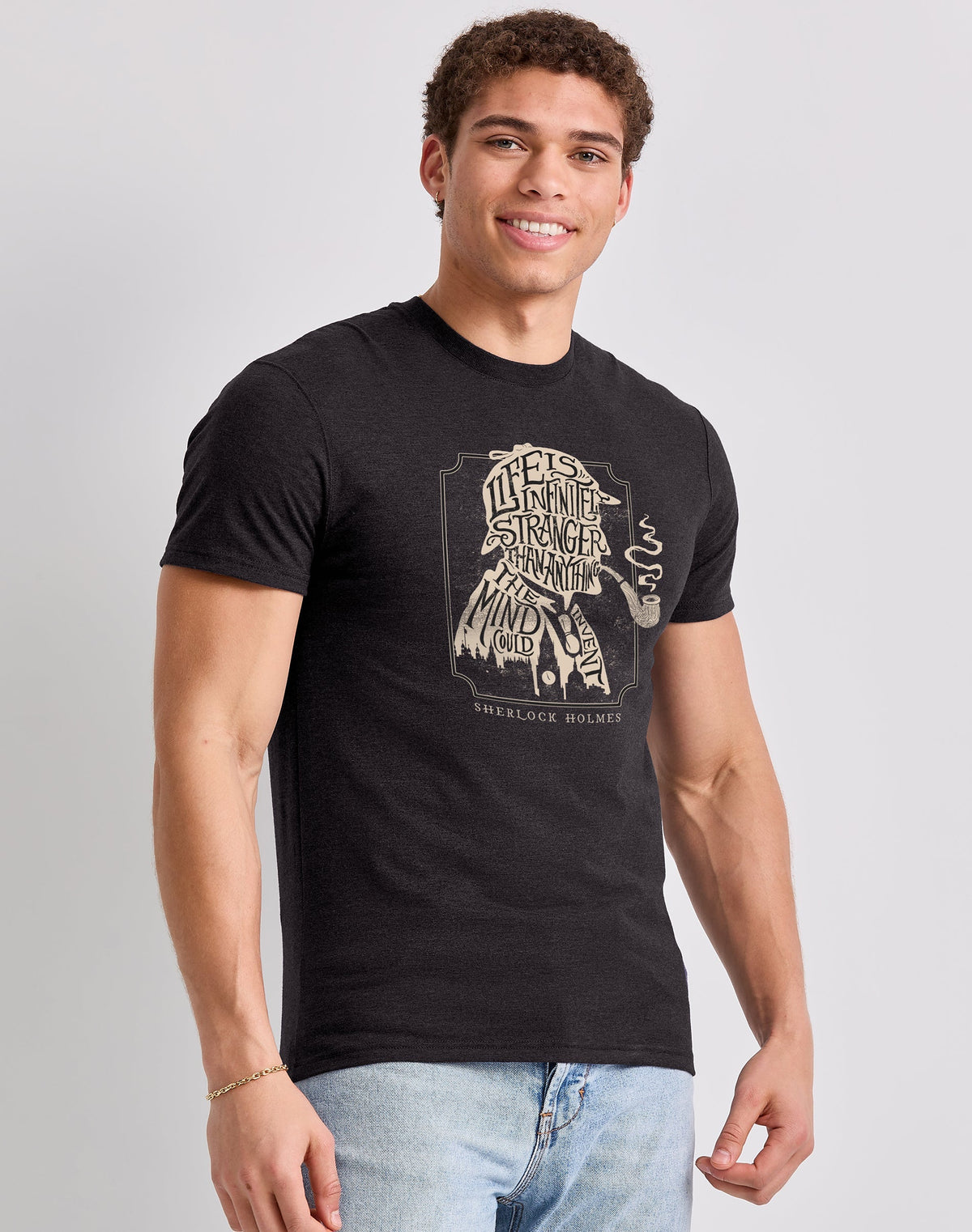 Hanes Men's Sherlock Holmes Graphic Tee
