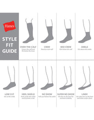 Hanes Ultimate Girls' Crew Socks, Fashion Assortment, 10-Pairs