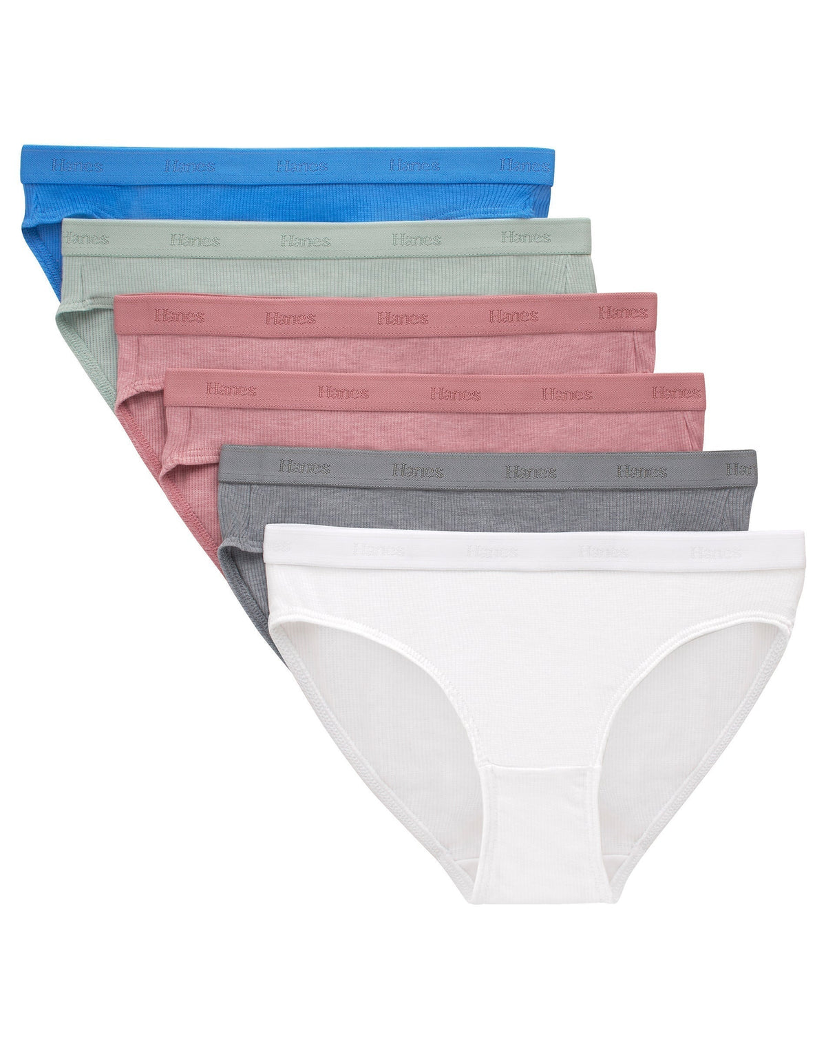 Hanes Originals Ultimate SuperSoft Girls' Bikini Underwear, 6-Pack