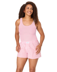 Hanes Originals Women's Comfywear Pajama Set, Sleep Top & Woven Shorts, Loungewear