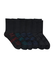 Hanes Moves Breathable Mesh Men's Mid-Crew Socks, Shoe Sizes 6-12, 6-Pairs