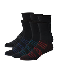 Hanes Moves Breathable Mesh Men's Mid-Crew Socks, Shoe Sizes 6-12, 6-Pairs