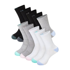 Hanes Moves X-Temp Women's Crew Socks, 10-Pairs, Shoe Sizes 5-9